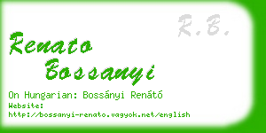 renato bossanyi business card